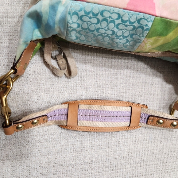 Vintage Coach Patchwork Multi-Colored Hobo Shoulder Bag Purse - Picture 6 of 16